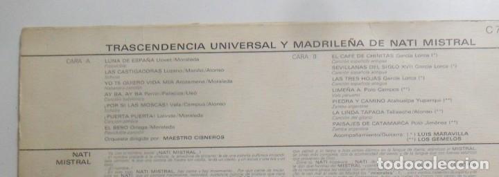 Discos de vinilo: LP - NATI MISTRAL - COLUMBIA - 1969 - Foto 2