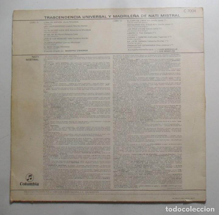 Discos de vinilo: LP - NATI MISTRAL - COLUMBIA - 1969 - Foto 3