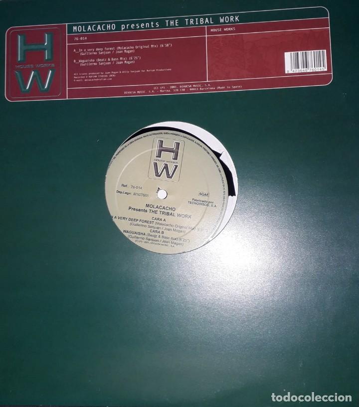 SINGLE 12” 45 RPM - MOLACACHO PRESENTS THE TRIBAL WORK (TRIBAL HOUSE 2001) (Música - Discos - Singles Vinilo - Techno, Trance y House)