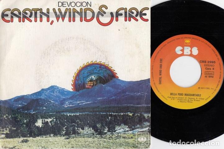 Discos de vinilo: EARTH WIND FIRE - DEVOCION - SINGLE DE VINILO EDICION ESPA&Ntilde;OLA - Foto 1