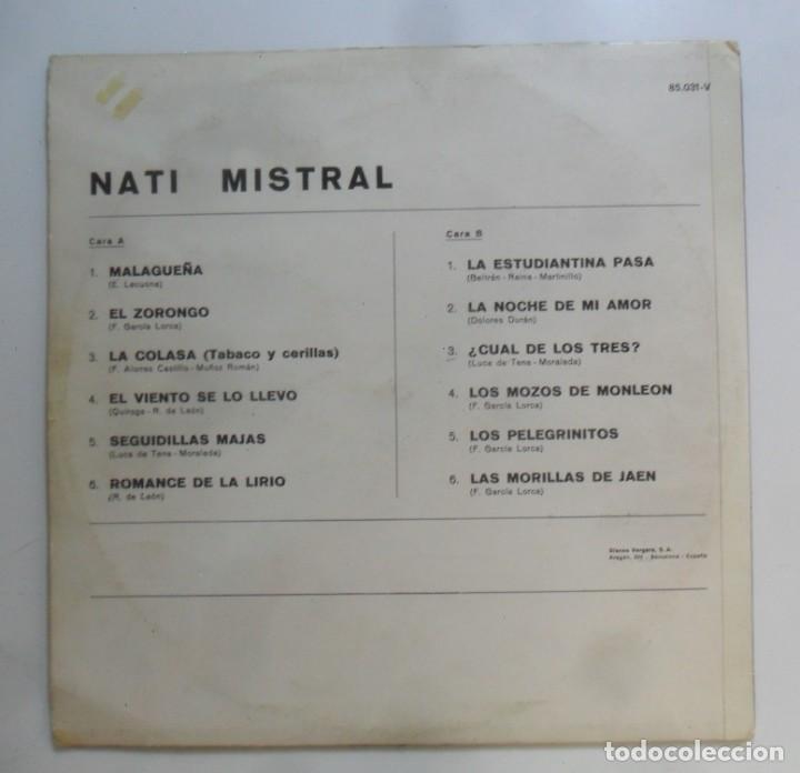 Discos de vinilo: LP - NATI MISTRAL - ARIOLA - 1965 - Foto 2