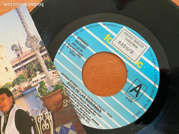 Discos de vinilo: ECOS DE LAS MARISMAS (GITANA GITANA) SINGLE 1992 (EPI21) - Foto 2