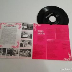Discos de vinilo: DISCO SINGLE LA HISTORIA DE UNA CUPLETISTA-IMPERIO ARGENTINA- NESTLE/ODEON- 1965-. Lote 248037435