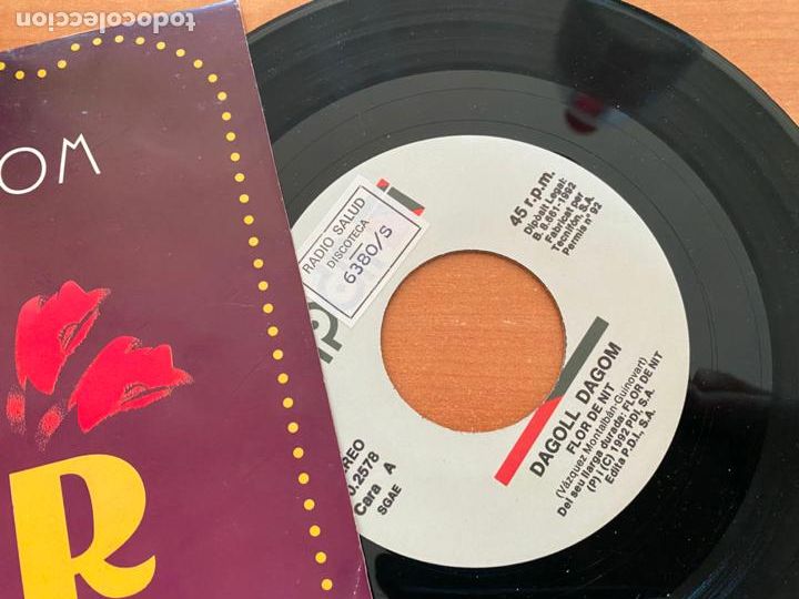 Discos de vinilo: DAGOLL DAGOM (FLOR DE NIT) SINGLE 1992 (EPI21) - Foto 2