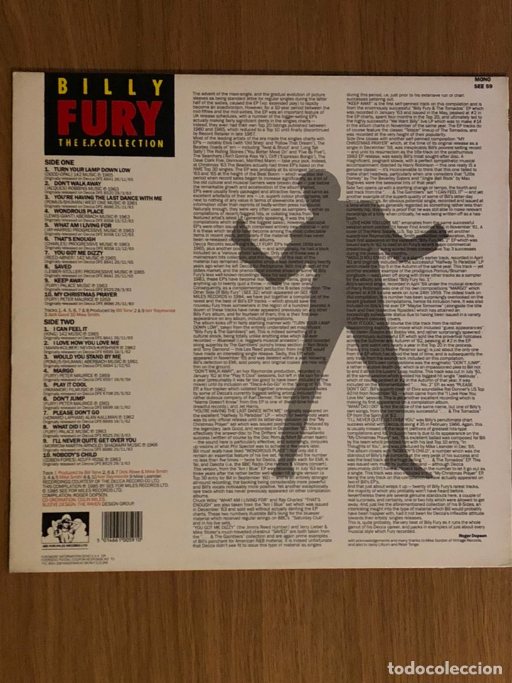 Discos de vinilo: BILLY FURY - The E.P. collection - LP - Foto 2
