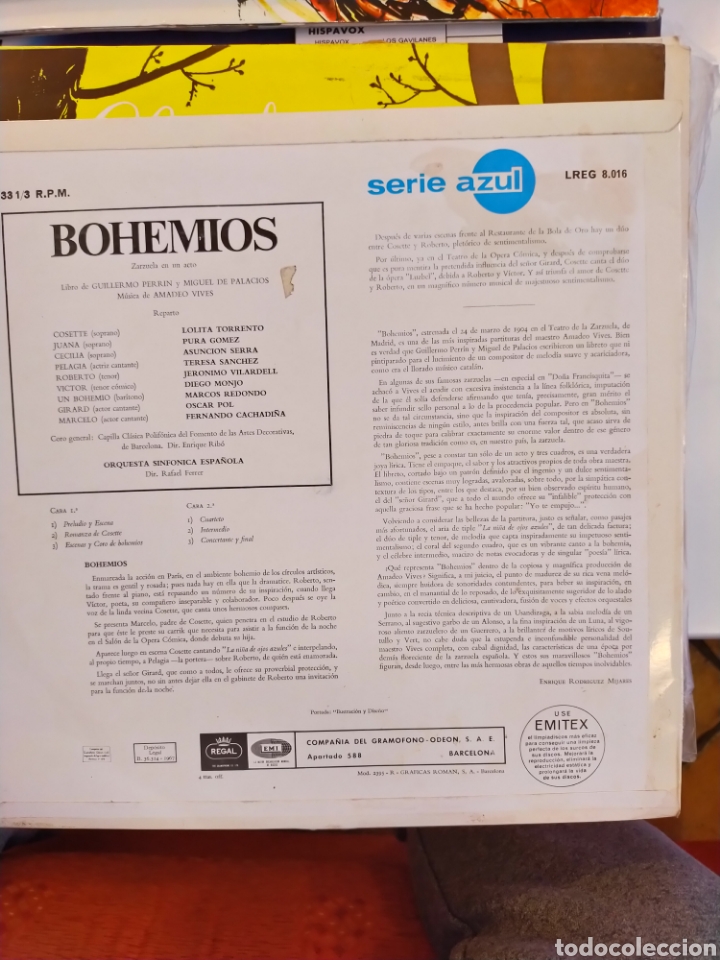 Discos de vinilo: Amadeo vives bohemios disco vinilo - Foto 2