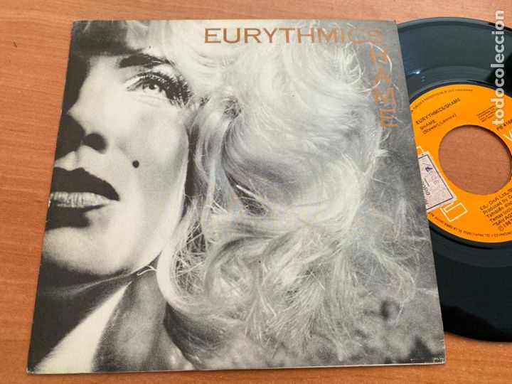 Discos de vinilo: EURYTHMICS (SHAME) SINGLE ESPA&Ntilde;A 1987 (EPI21) - Foto 1