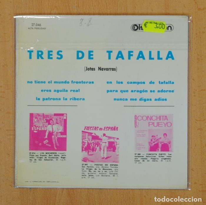 Discos de vinilo: TRES DE TAFALLA - JOTAS NAVARRAS - EP - Foto 3