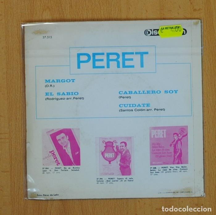 Discos de vinilo: PERET - MARGOT + 3 - EP - Foto 2