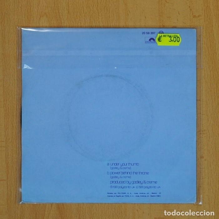 Discos de vinilo: GODLEY & CREME - UNDER YOUR THUMB - SINGLE - Foto 3