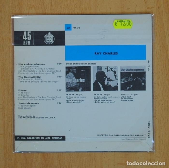 Discos de vinilo: RAY CHARLES - NOS EMBORRACHAMOS + 3 - EP - Foto 3
