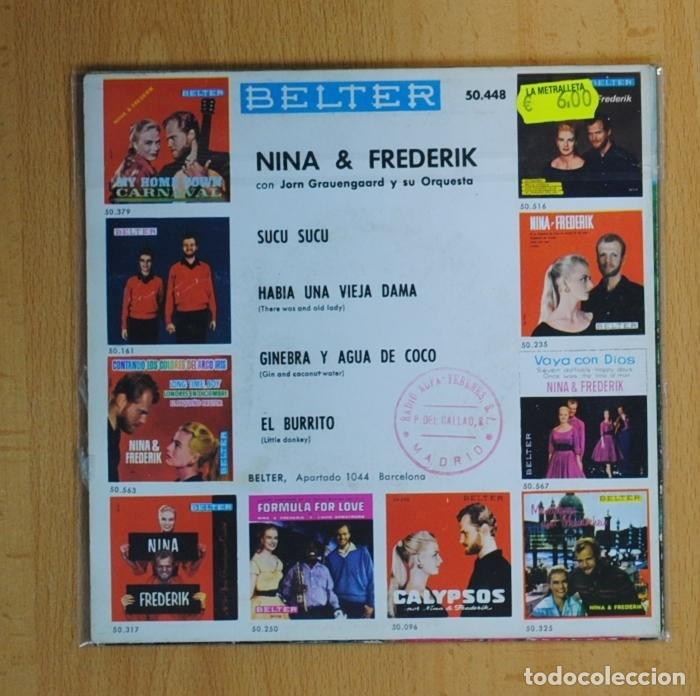 Discos de vinilo: NINA & FREDERICK - SUCU SUCU + 3 - EP - Foto 3