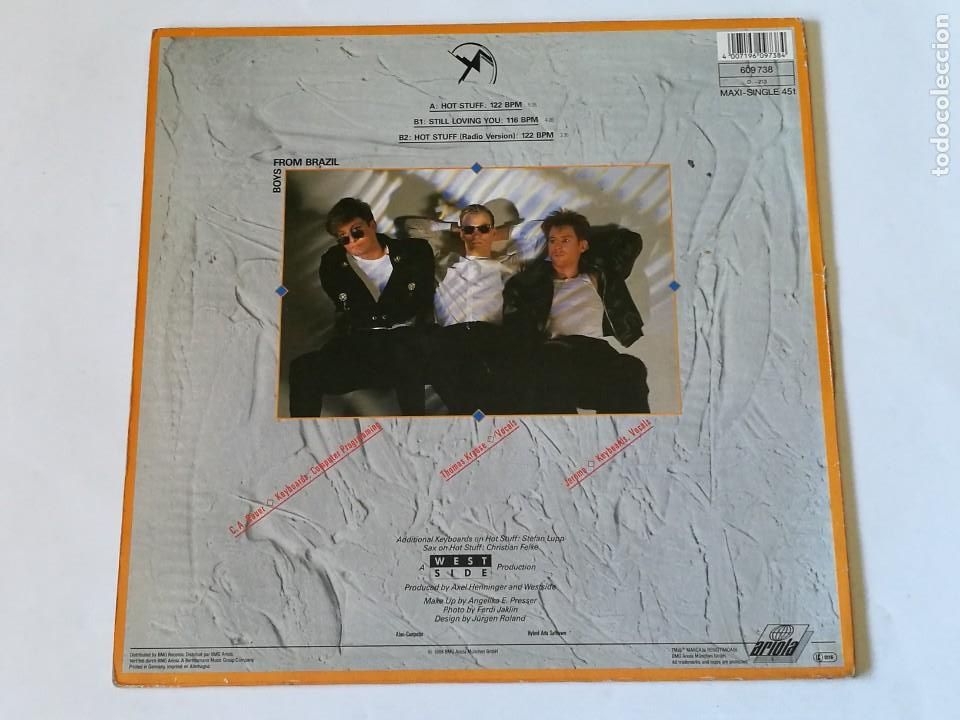 Discos de vinilo: Boys From Brazil - Hot Stuff - 1988 - Foto 2