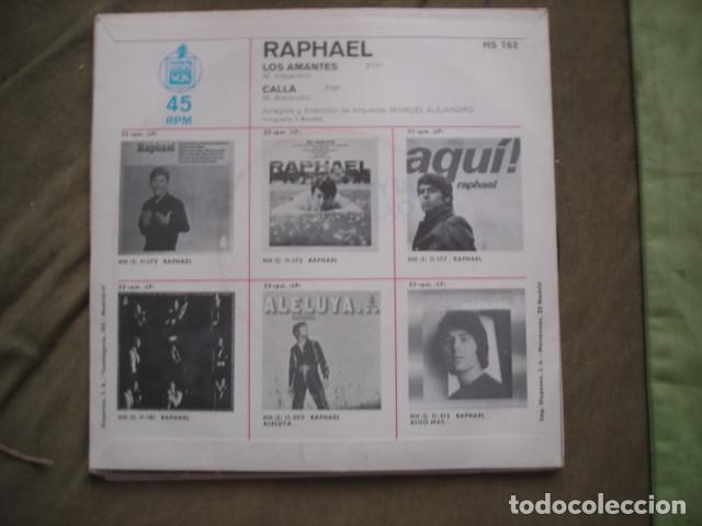 Discos de vinilo: Raphael Los Amantes / Calla - Foto 2