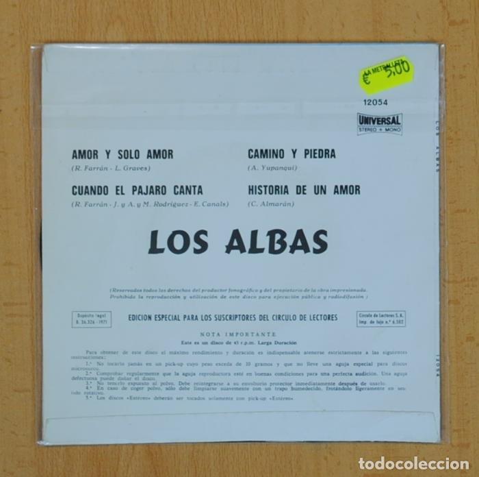 Discos de vinilo: LOS ALBAS - AMOR Y SOLO AMOR + 3 - EP - Foto 3