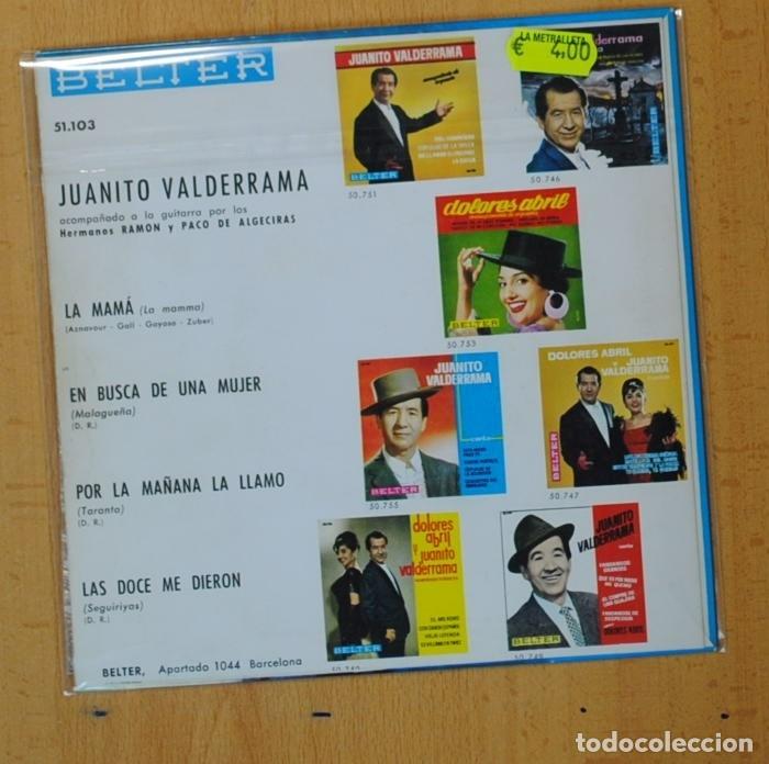 Discos de vinilo: JUANITO VALDERRAMA - LA MAMA + 3 - EP - Foto 3