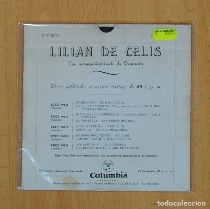 Discos de vinilo: LILIAN DE CELIS - AY SANDUNGA + 3 - EP - Foto 3
