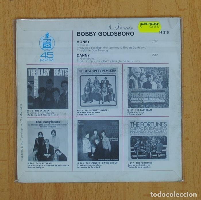 Discos de vinilo: BOBBY GOLDSBORO - HONEY / DANNY - SINGLE - Foto 3