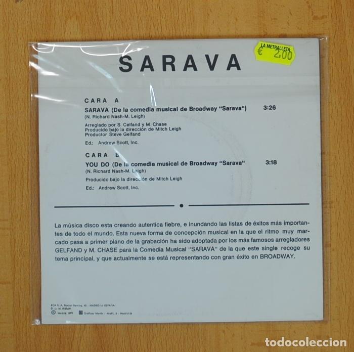 Discos de vinilo: SARAVA B.S.O. - SARAVA / YOU DO - SINGLE - Foto 3
