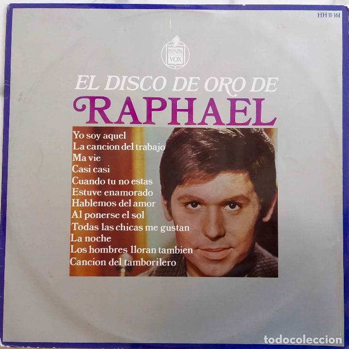 Discos de vinilo: RAPHAEL, EL DISCO DE ORO DE. LP ORIGINAL ESPA&Ntilde;A A&Ntilde;O 1968 - Foto 1