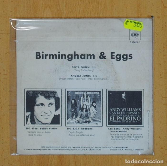 Discos de vinilo: DELTA QUEEN - BIRMINGHAM & EGGS - ANGELA JONES - SINGLE - Foto 3