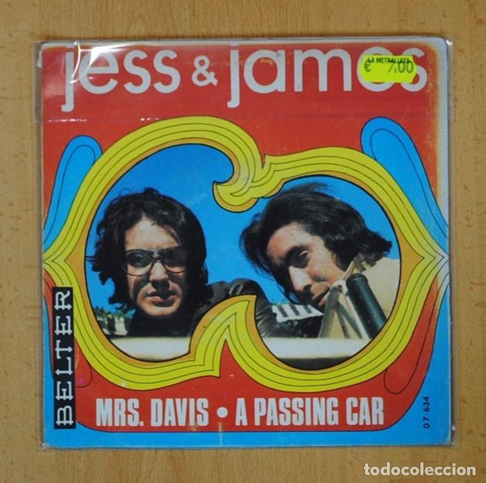 Discos de vinilo: JESS & JAMES - MRS. DAVIS / A PASSING CAR - SINGLE - Foto 3