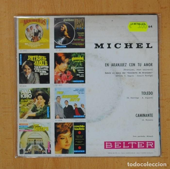 Discos de vinilo: MICHEL - EN ARANJUEZ CON TU AMOR + 2 - EP - Foto 3