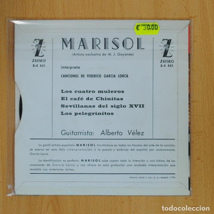 Discos de vinilo: MARISOL - LOS CUATRO MULEROS + 3 - EP - Foto 3
