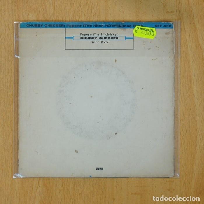 Discos de vinilo: CHUBBY CHECKER - POPEYE / LIMBRO ROCK - DISCO AZUL - SINGLE - Foto 3