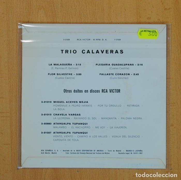 Discos de vinilo: TRIO CALAVERAS - LA MALAGUE&Ntilde;A + 3 - EP - Foto 3