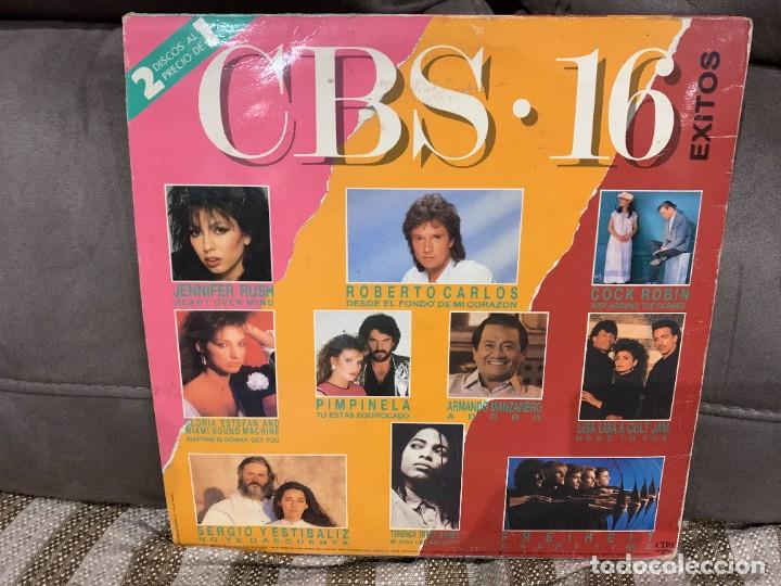 Discos de vinilo: Various &lrm;&ndash; CBS &bull; 16 Exitos. DISCO VINILO. ESTADO VG+/GOOD. 1987 - Foto 2