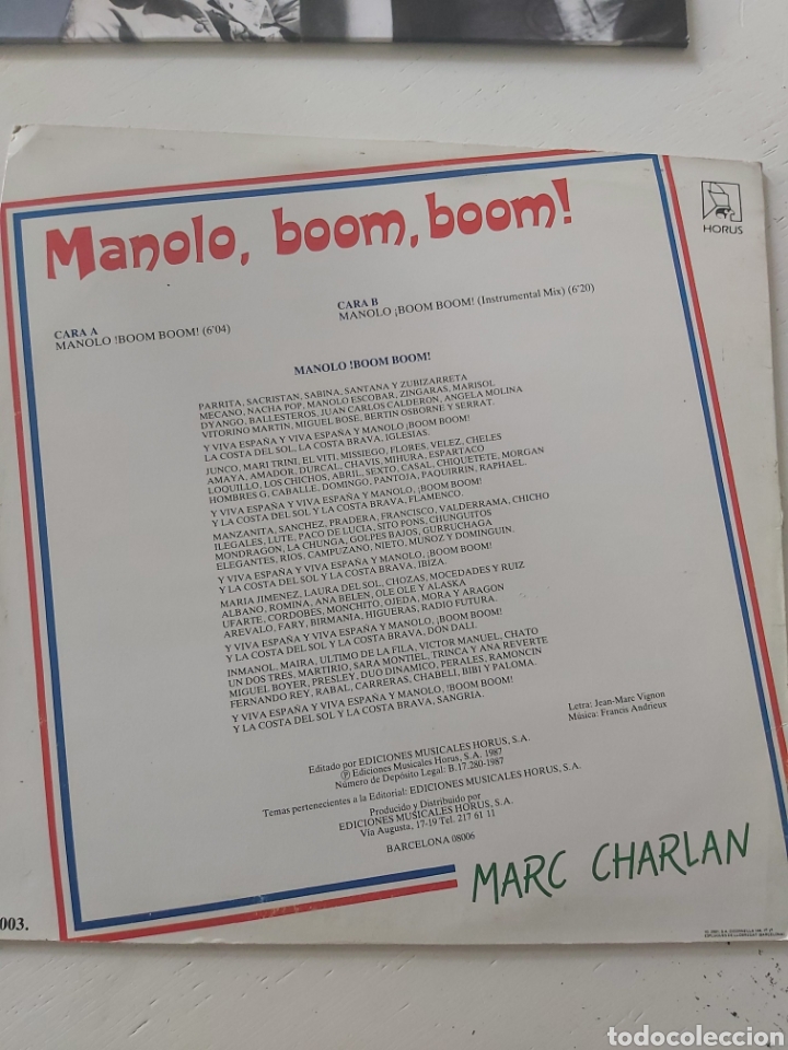 Discos de vinilo: MARC CHARLAN. MANOLO, BOOM, BOOM - Foto 2