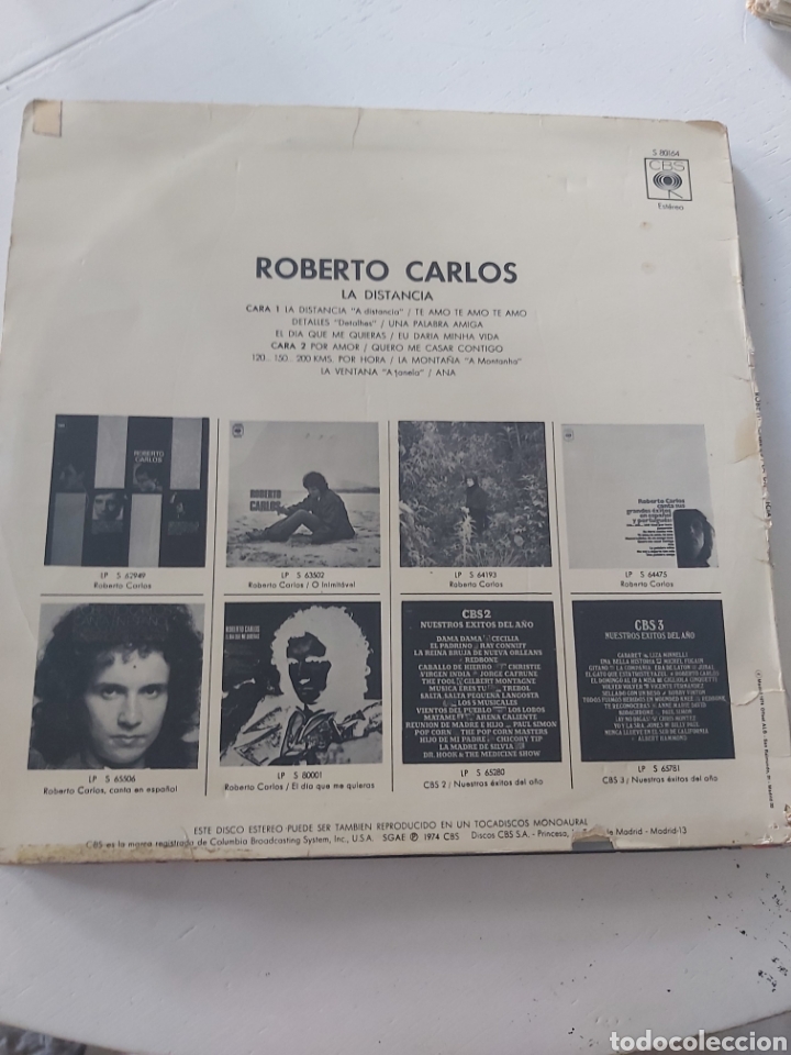 Discos de vinilo: ROBERTO CARLOS. LA DISTANCIA - Foto 2