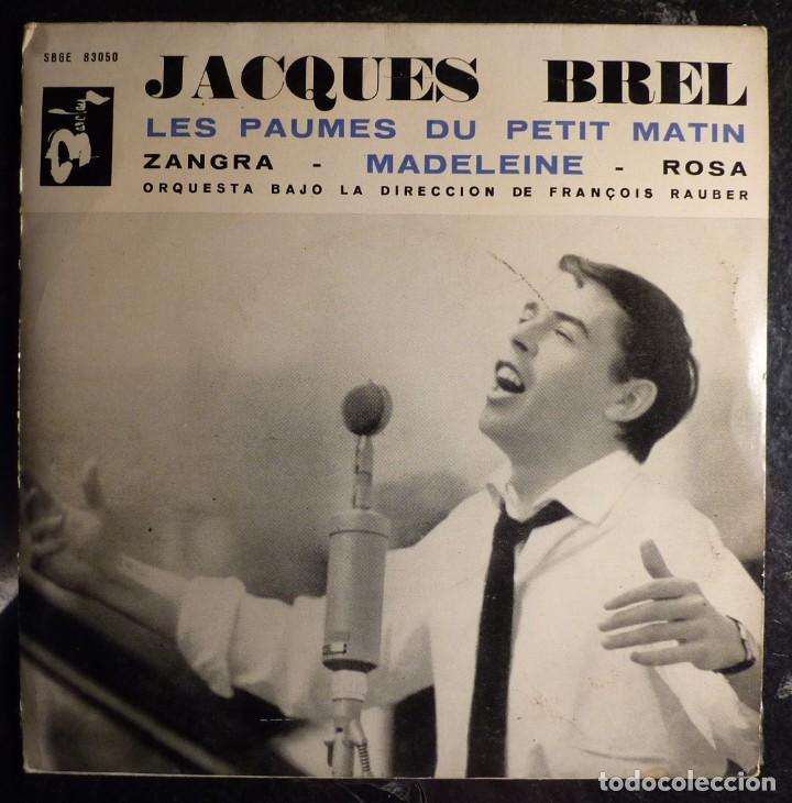 Discos de vinilo: JACQUES BREL //MADELEINE+3 // 1962 // EP - Foto 1