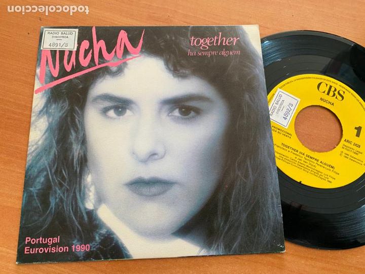 Discos de vinilo: NUCHA (TOGETHER) SINGLE ESPA&Ntilde;A 1990 PROMO (EPI21)