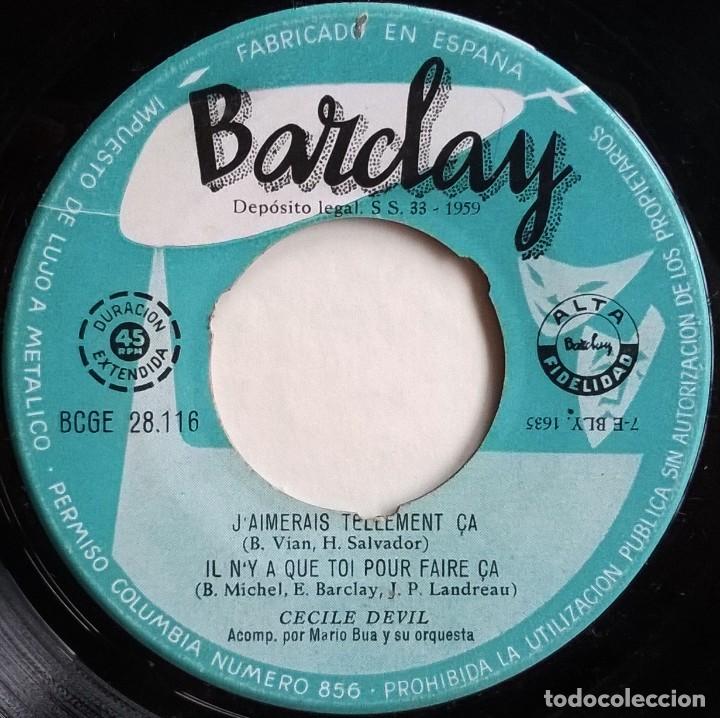 Discos de vinilo: C&eacute;cile Devil, Sarah, Barclay BCGE 28116 - Foto 3