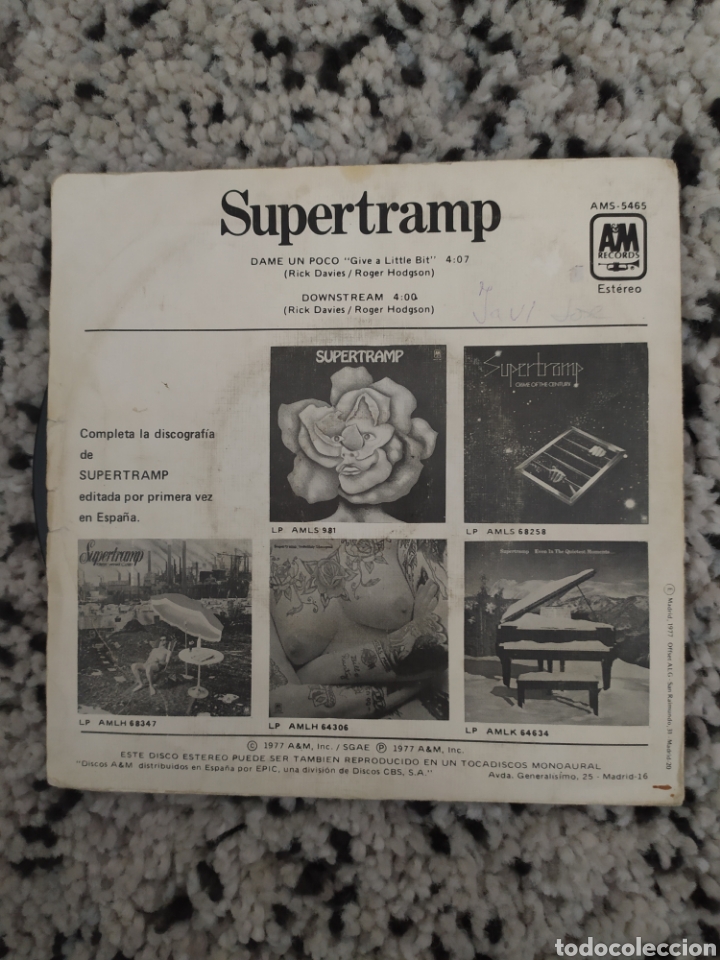 Discos de vinilo: Single Supertramp - Foto 2