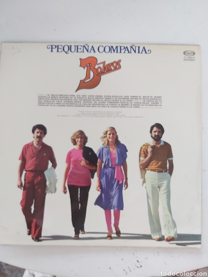 Discos de vinilo: PEQUE&Ntilde;A COMPA&Ntilde;IA. BOLEROS. - Foto 2