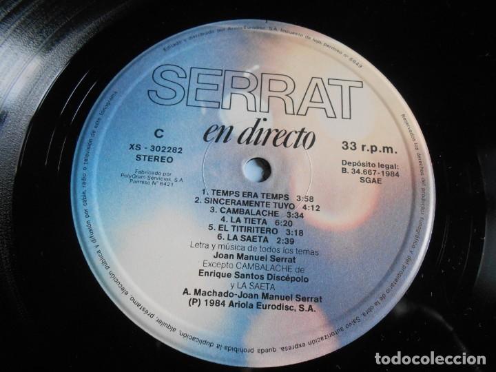 Discos de vinilo: SERRAT EN DIRECTO, 2 LP, INTRODUCCION + 23, A&Ntilde;O 1984 - Foto 15