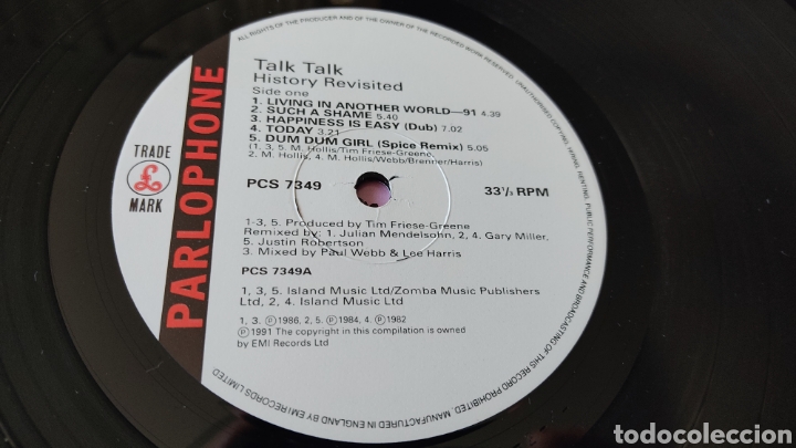 Discos de vinilo: Raro Disco vinilo LP TALK TALK &rdquo;HISTORY REVISITED&rdquo; - Foto 5