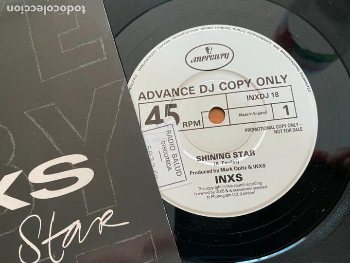 Discos de vinilo: INXS (SHINNING STAR) SINGLE PROMO 1991 (EPI22) - Foto 2