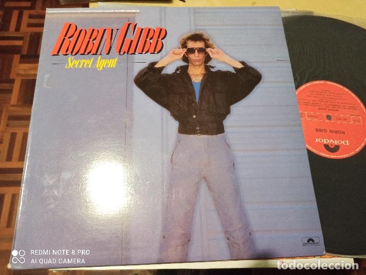 Discos de vinilo: ROBIN GIBB - SECRET AGENT LP POLYDOR 84 SYNTH POP - Foto 1