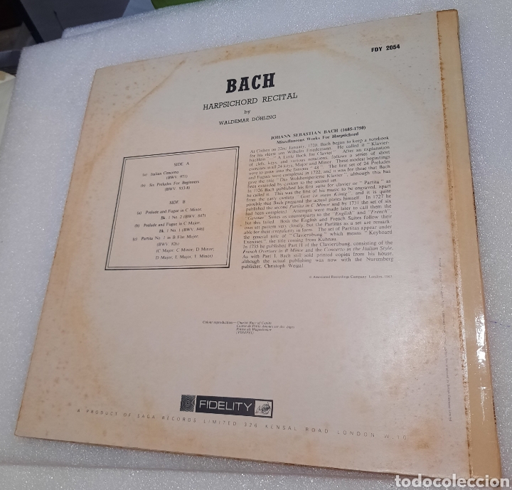 Discos de vinilo: Bach - Waldemar D&ouml;hling. SAGA - Foto 2