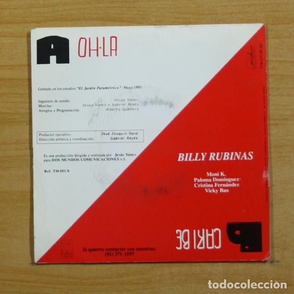 Discos de vinilo: BILLY RUBINAS - OH LA - PROMO - SINGLE - Foto 3