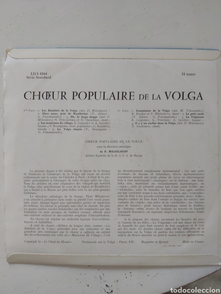 Discos de vinilo: CORO POPULAR DEL VOLGA. - Foto 2