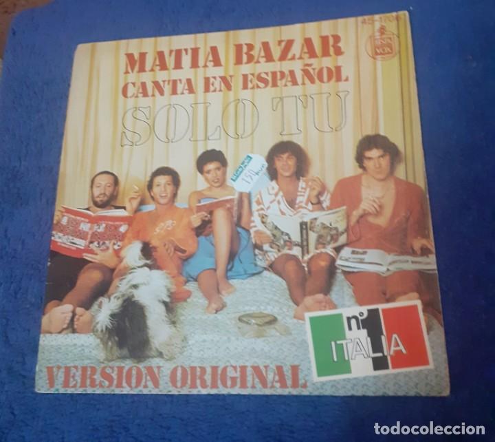 Discos de vinilo: Disco single de Matia Bazar Solo tu - Foto 1