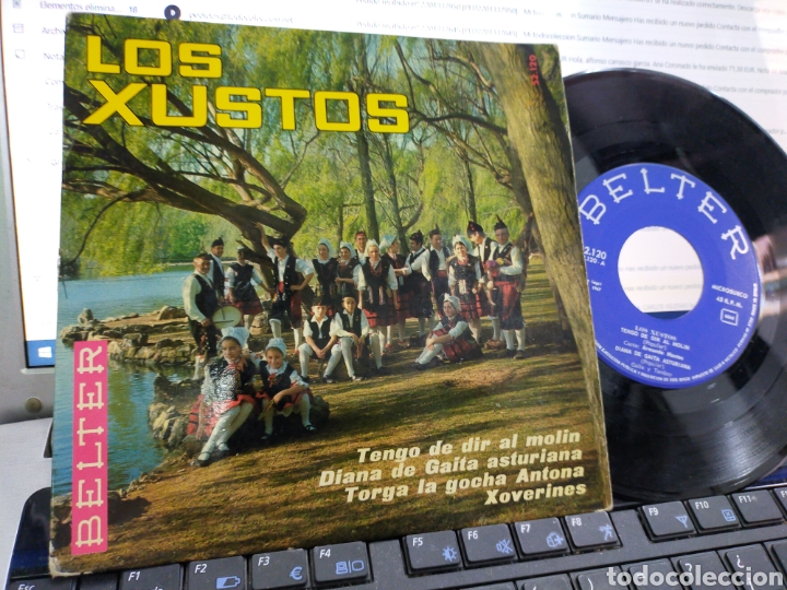 Discos de vinilo: Los xustos EP tengo de dir al molin + 3 1967 - Foto 1