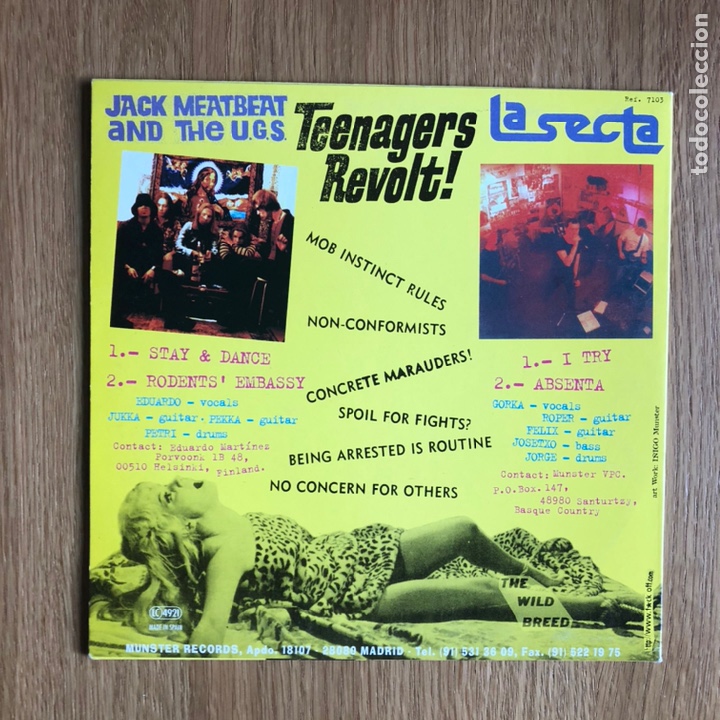 Discos de vinilo: JACK MEATBEAT AND... / LA SECTA - single - Foto 2
