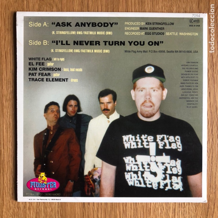 Discos de vinilo: WHITE FLAG - Against White Flag - Foto 2