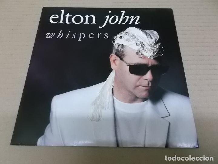 Discos de vinilo: ELTON JOHN (SINGLE) WHISPERS A&Ntilde;O 1989 - Foto 1